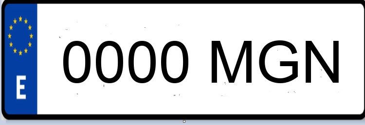 Letras Matriculas MGN