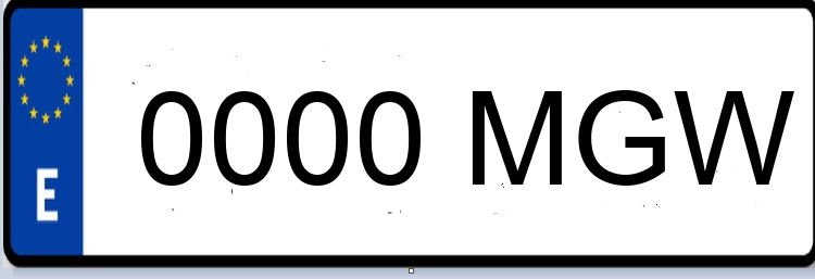 Letras Matriculas MGW