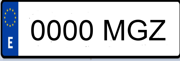 Letras Matriculas MGZ