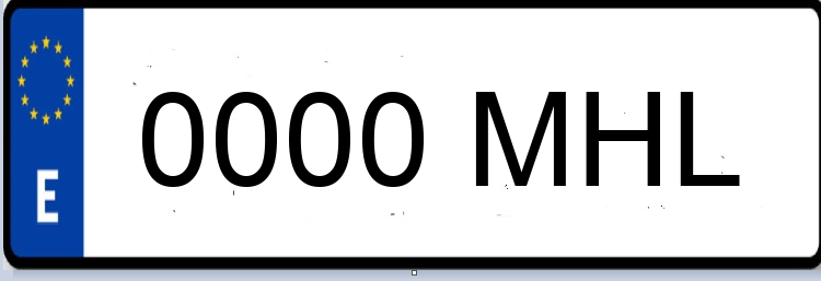 Letras Matriculas MHL