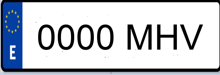 Letras Matriculas MHV