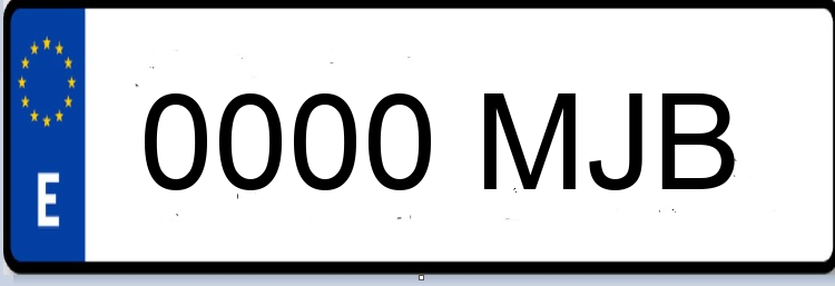 Letras Matriculas MJB