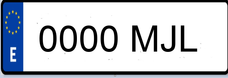 Letras Matriculas MJL