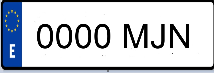 Letras Matriculas MJN