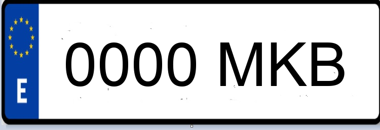 Letras Matriculas MKB