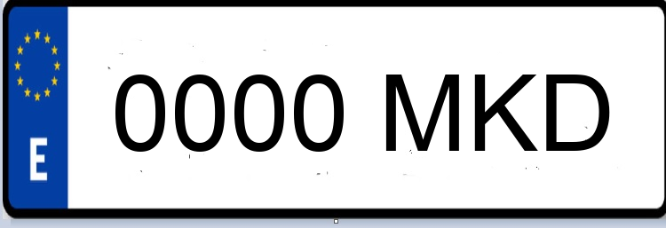 Letras Matriculas MKD