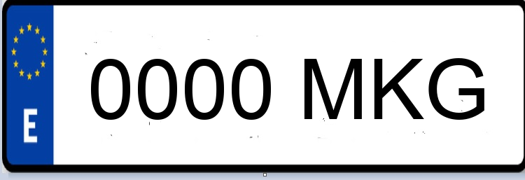 Letras Matriculas MKG