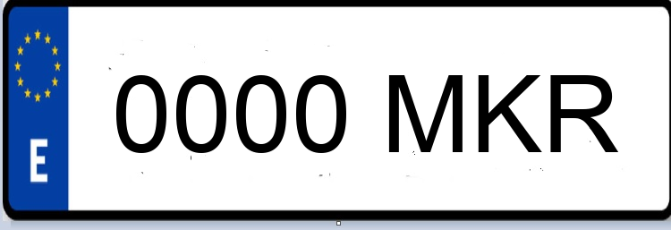 Letras Matriculas MKR