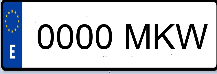 Letras Matriculas MKW