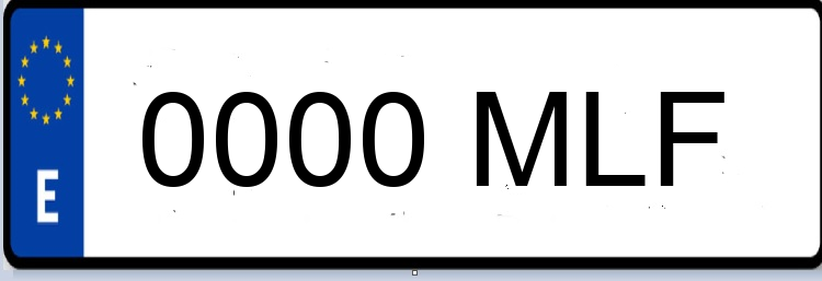 Letras Matriculas MLF