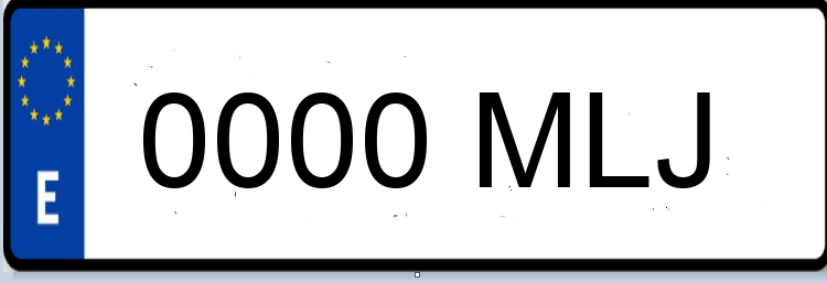 Letras Matriculas MLJ