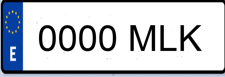 Letras Matriculas MLK