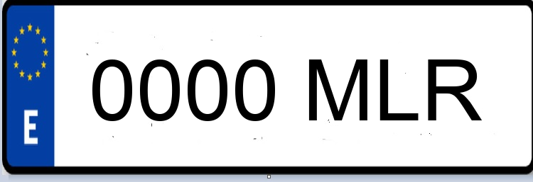 Letras Matriculas MLR