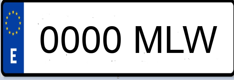 Letras Matriculas MLW