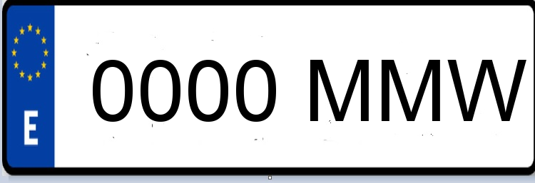 Letras Matriculas MMW