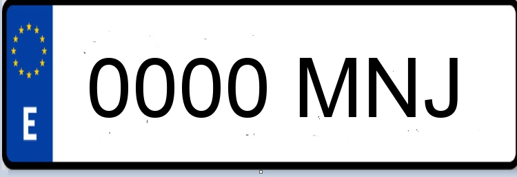Letras Matriculas MNJ