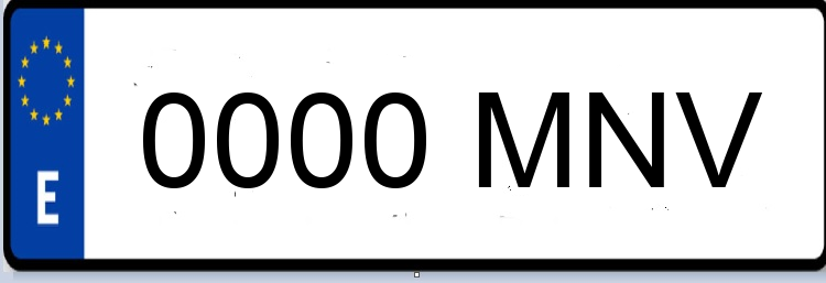 Letras Matriculas MNV