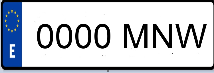 Letras Matriculas MNW