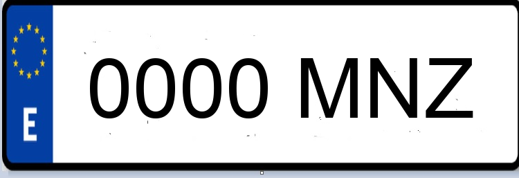 Letras Matriculas MNZ