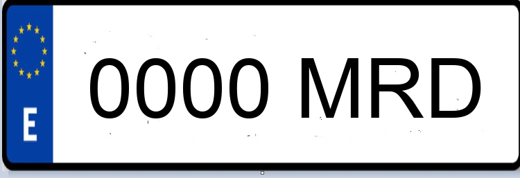 Letras Matriculas MRD