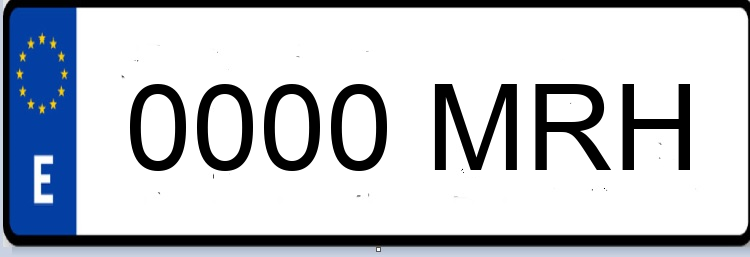 Letras Matriculas MRH