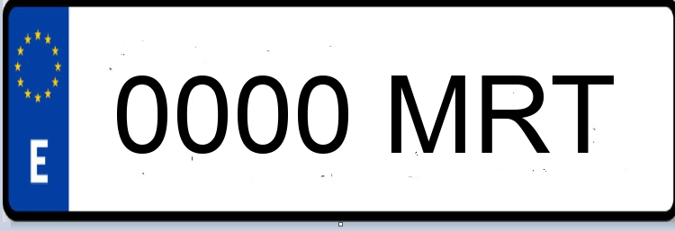 Letras Matriculas MRT