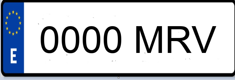 Letras Matriculas MRV