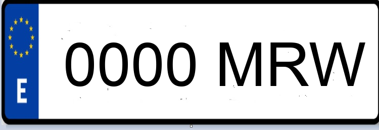 Letras Matriculas MRW