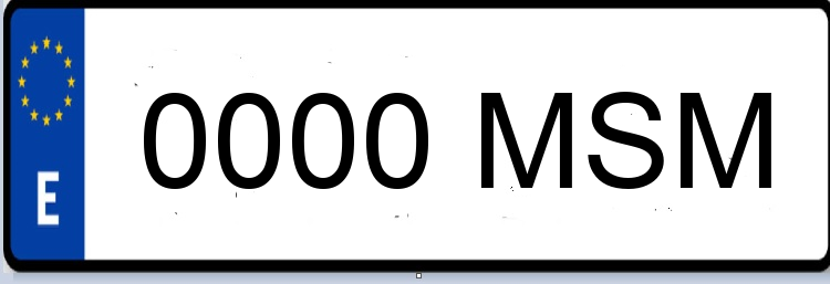 Letras Matriculas MSM