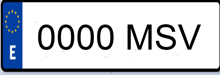 Letras Matriculas MSV