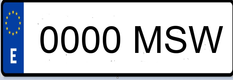 Letras Matriculas MSW