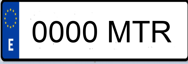 Letras Matriculas MTR
