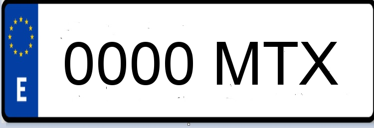 Letras Matriculas MTX