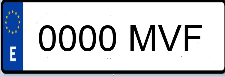 Letras Matriculas MVF