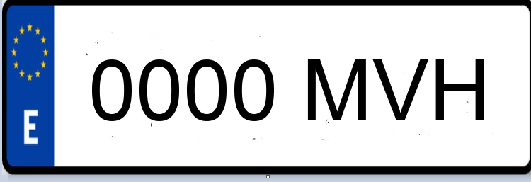 Letras Matriculas MVH