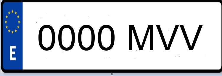 Letras Matriculas MVV