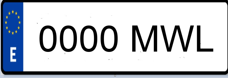 Letras Matriculas MWL