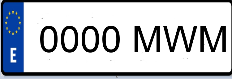 Letras Matriculas MWM