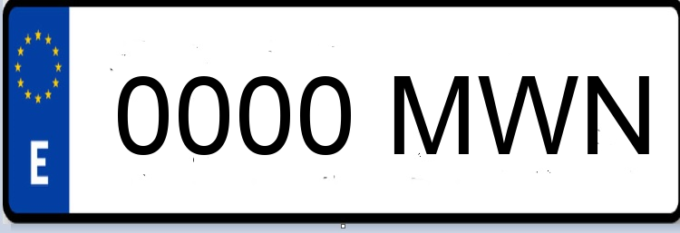Letras Matriculas MWN