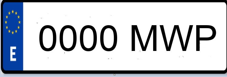 Letras Matriculas MWP