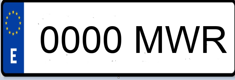 Letras Matriculas MWR