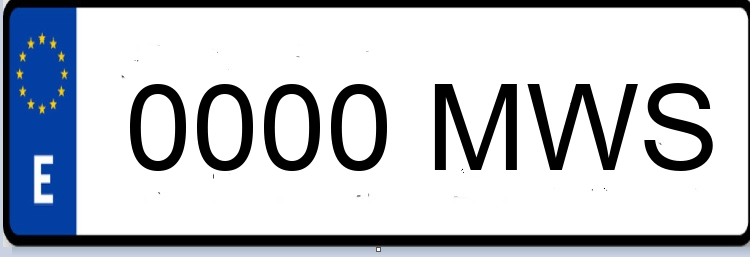 Letras Matriculas MWS