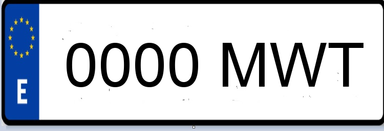 Letras Matriculas MWT