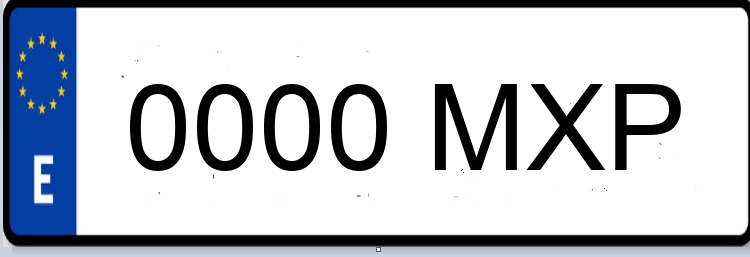 Letras Matriculas MXP