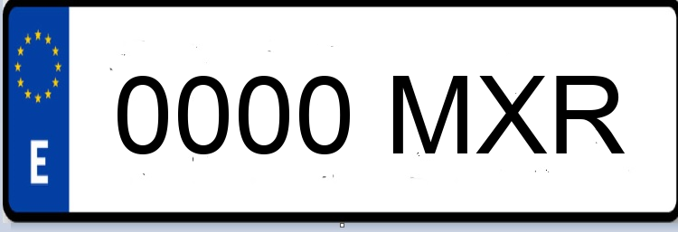 Letras Matriculas MXR