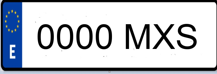 Letras Matriculas MXS