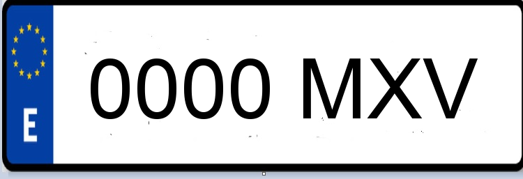 Letras Matriculas MXV