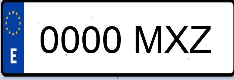 Letras Matriculas MXZ