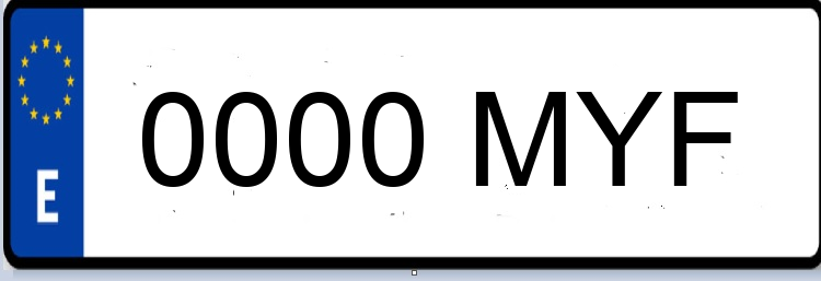 Letras Matriculas MYF