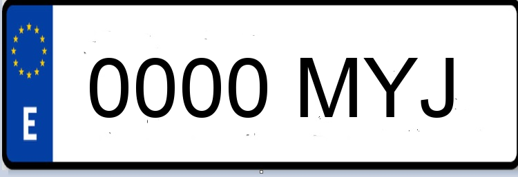 Letras Matriculas MYJ